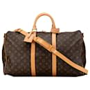 Louis Vuitton Keepall Bandoulière 50 Monogram Marrone