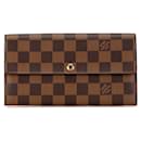 Portefeuille Sarah Damier Ébène Marron Louis Vuitton