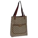 GUCCI GG Canvas Web Sherry Line Tote Bag PVC Leather Beige Green Red Auth kk274 - Gucci