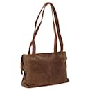 CHANEL Matelasse Tote Bag Suede Brown CC Auth bs16010 - Chanel