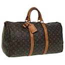 LOUIS VUITTON Monogram Keepall Bandouliere 50 Sac Boston M41416 LV Auth 84057 - Louis Vuitton