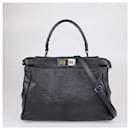 Fendi Black Medium Peekaboo Top Handle Bag