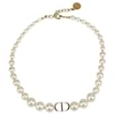 Collar choker de perla falsa en tono dorado Christian Dior 30 Montaigne