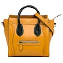 Yellow Celine Nano Bicolor Luggage Tote Satchel - Céline