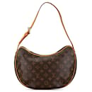 Brown Louis Vuitton Monogram Croissant MM Hobo Bag