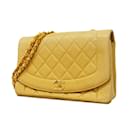 Borsa a spalla in pelle di agnello beige Chanel