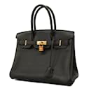 Sac à main Hermès Birkin 30 en cuir Togo noir