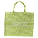 NEW CHRISTIAN DIOR BOOK TOTE LARGE OBLIQUE CANVAS GREEN HAND BAG - Christian Dior