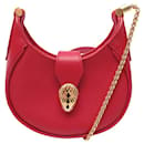 NEUF SAC A MAIN BULGARI SERPENTI ELLIPSE MINI BANDOULIERE CUIR ROUGE BAG - Bulgari