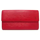 VINTAGE LOUIS VUITTON SARAH M63577 WALLET IN RED EPI LEATHER + BOX - Louis Vuitton