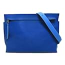 Sac à épaule en cuir bleu Loewe