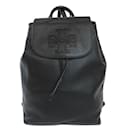 Mochila de cuero negro Tory Burch