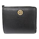 Billetera negra plegable Tory Burch