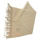 Louis Vuitton Beige Fringe Scarf