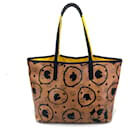 Borsa a spalla in pelle marrone MCM