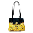 Borsa a spalla con stampa leopardata Versace