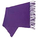 Louis Vuitton Purple Fringe Scarf