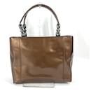 Christian Dior Brown Patent Leather Handbag