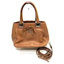 Braune Lederhandtasche Prada