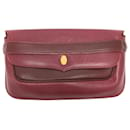 Cartier Wine-Red Leather Clutch Bag