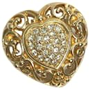 Christian Dior Gold Plated Heart Brooch