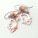 Boucles d'oreilles en forme de cerceau rose Christian Dior