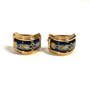 Hermes H Pattern Cloisonn Clip Earrings - Hermès