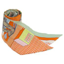 Écharpe en soie Twilly Hermes en orange - Hermès