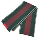 Gucci Wool Stole in Beige, Green, and Red