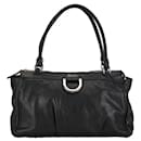 Gucci Black Leather Handbag Tote Bag