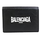 Balenciaga Tri-fold Wallet in Black Leather