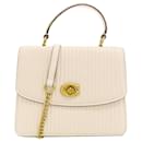 Borsa a mano in pelle Ivory di Coach