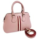 Sac à épaule en cuir rose BALLY - Bally