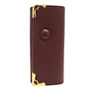 Cartier Must Line 4-Ring Keycase in Bordeaux Leather