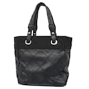 Sac fourre-tout en cuir noir Chanel