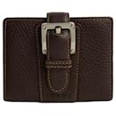 Porte-monnaie en cuir marron Loewe