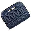 Miu Miu Navy Leather Coin Purse