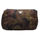 Prada Triangle Plate Camouflage Pouch