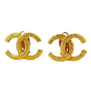 Chanel Gold Plated Clip Earrings