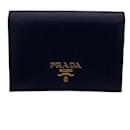 Prada Bi-fold Wallet in Black Leather