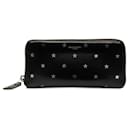 Billetera bi-fold de cuero negro Saint Laurent