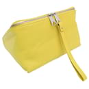 Pochette en cuir jaune Bottega Veneta