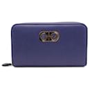 Salvatore Ferragamo Gancini KB-22 B742 Women's Leather Long Wallet