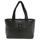 Burberry Black Leather Tote Bag