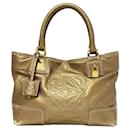 Bolsa tote de couro dourado Loewe