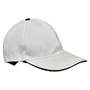 Gucci White Canvas and Leather Baseball Cap