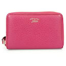 Porta-moedas de couro rosa Gucci