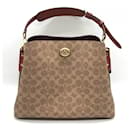 Bolsa de Ombro Coach Signature Marrom