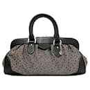 Sac Boston en toile et cuir Bally