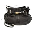 Burberry Women's Leather Handbag in Dark Brown